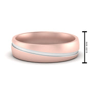 Grooved 2 Tone Mens Band